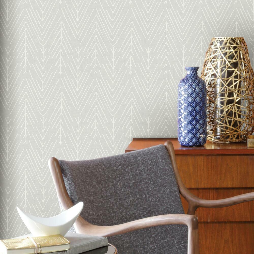 Twig Hygge Herringbone Peel and Stick Wallpaper Peel and Stick Wallpaper RoomMates   
