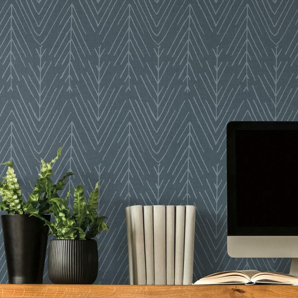 Twig Hygge Herringbone Peel and Stick Wallpaper Peel and Stick Wallpaper RoomMates   