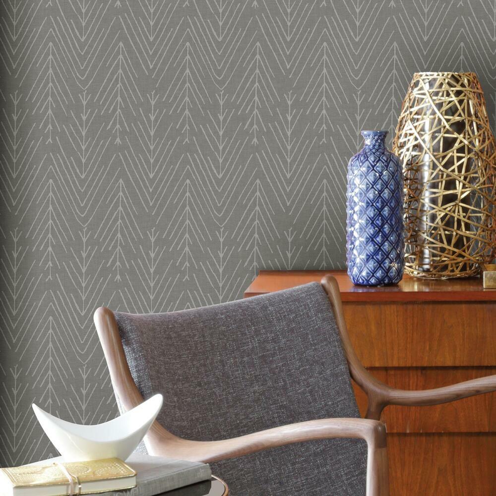 Twig Hygge Herringbone Peel and Stick Wallpaper Peel and Stick Wallpaper RoomMates   