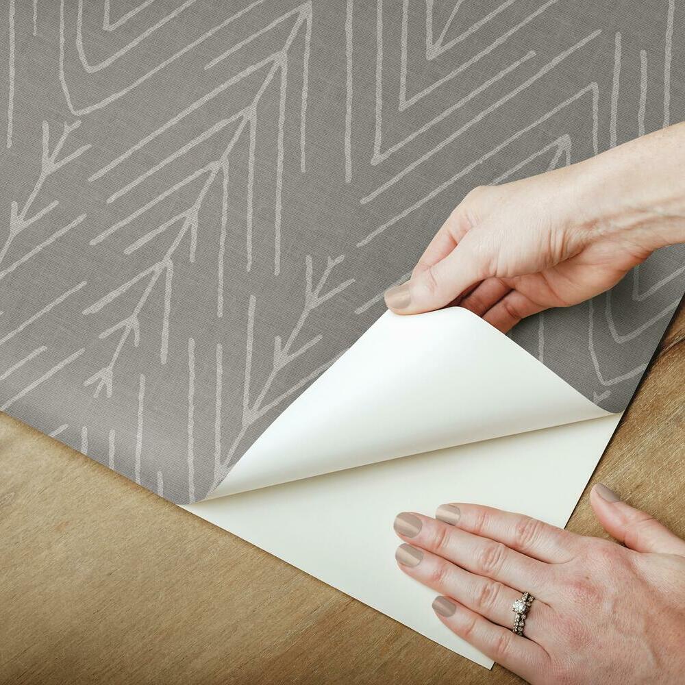 Twig Hygge Herringbone Peel and Stick Wallpaper Peel and Stick Wallpaper RoomMates   