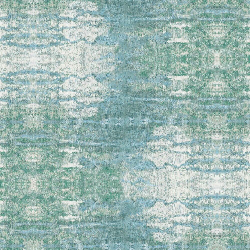Sarong Print Peel and Stick Wallpaper Peel and Stick Wallpaper RoomMates Roll Green 