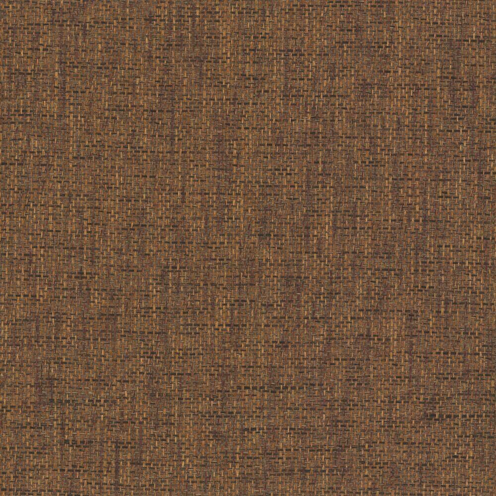 Faux Grasscloth Weave Peel and Stick Wallpaper Peel and Stick Wallpaper RoomMates Roll Brown 