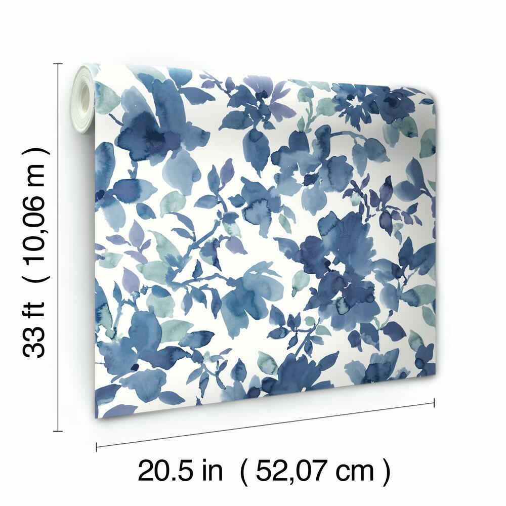 Watercolor Floral Peel and Stick Wallpaper Peel and Stick Wallpaper RoomMates   