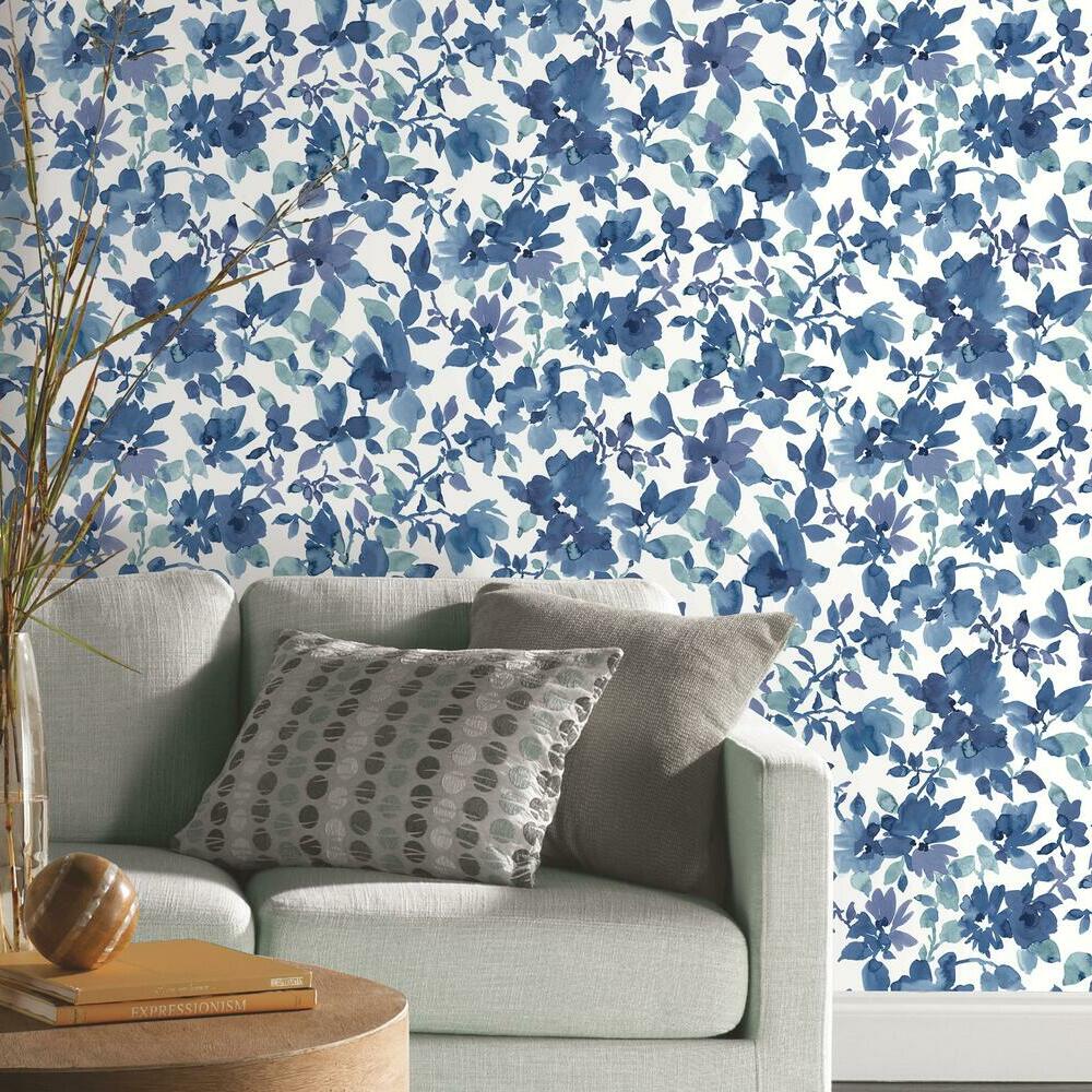 Watercolor Floral Peel and Stick Wallpaper Peel and Stick Wallpaper RoomMates   