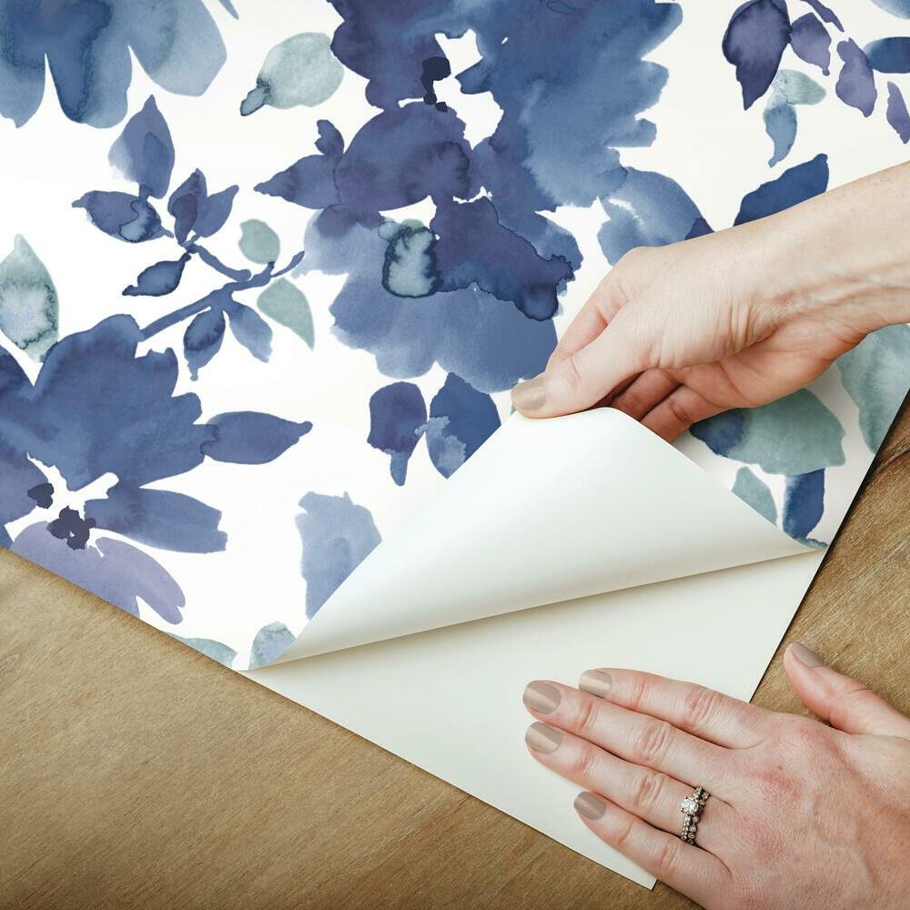 Watercolor Floral Peel and Stick Wallpaper Peel and Stick Wallpaper RoomMates   