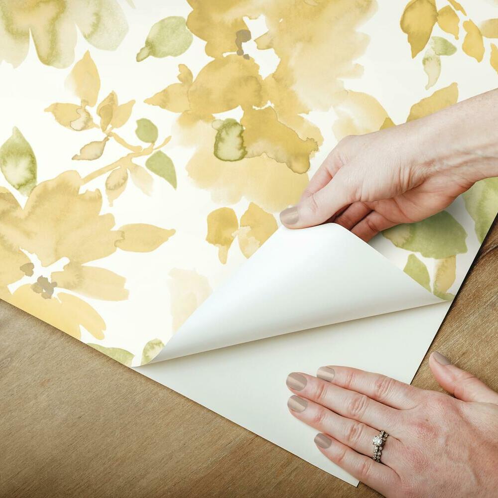 Watercolor Floral Peel and Stick Wallpaper Peel and Stick Wallpaper RoomMates   