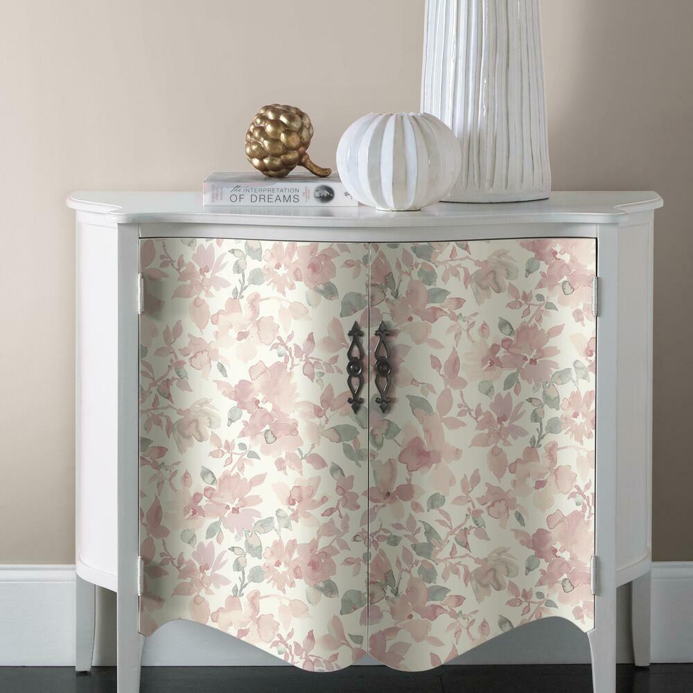 Watercolor Floral Peel and Stick Wallpaper Peel and Stick Wallpaper RoomMates   