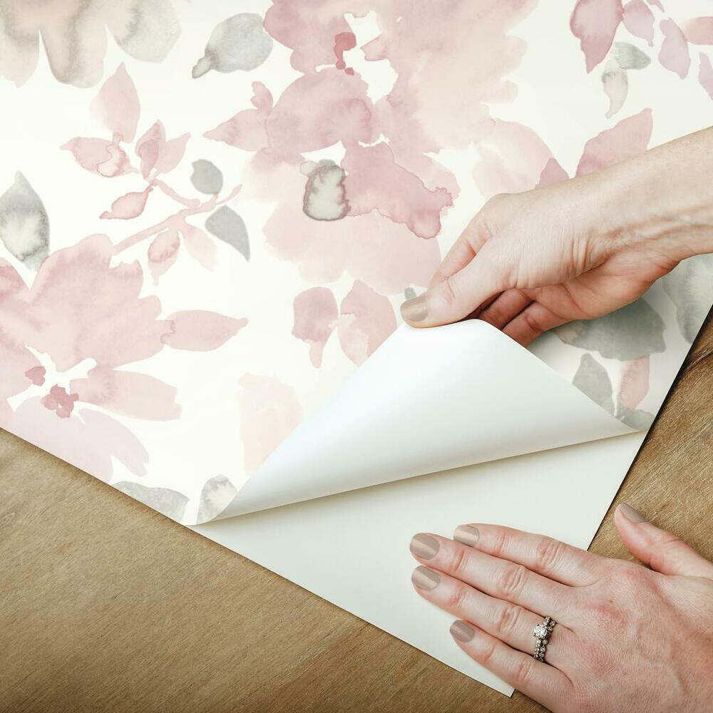 Watercolor Floral Peel and Stick Wallpaper Peel and Stick Wallpaper RoomMates   