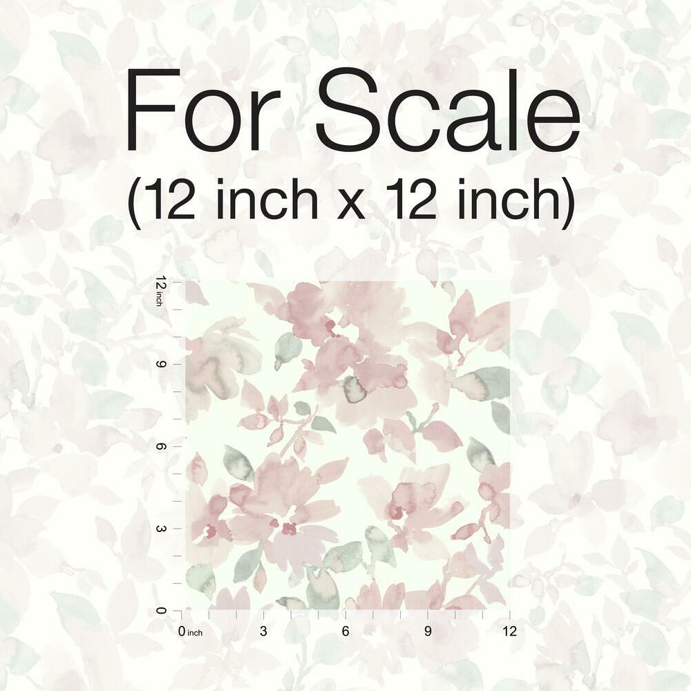 Watercolor Floral Peel and Stick Wallpaper Peel and Stick Wallpaper RoomMates   