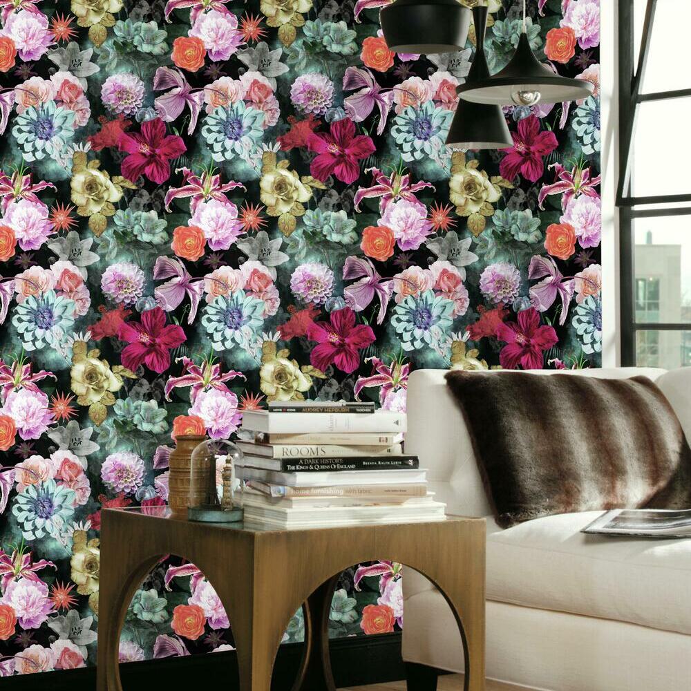 Vintage Floral Blooms Peel and Stick Wallpaper Peel and Stick Wallpaper RoomMates   