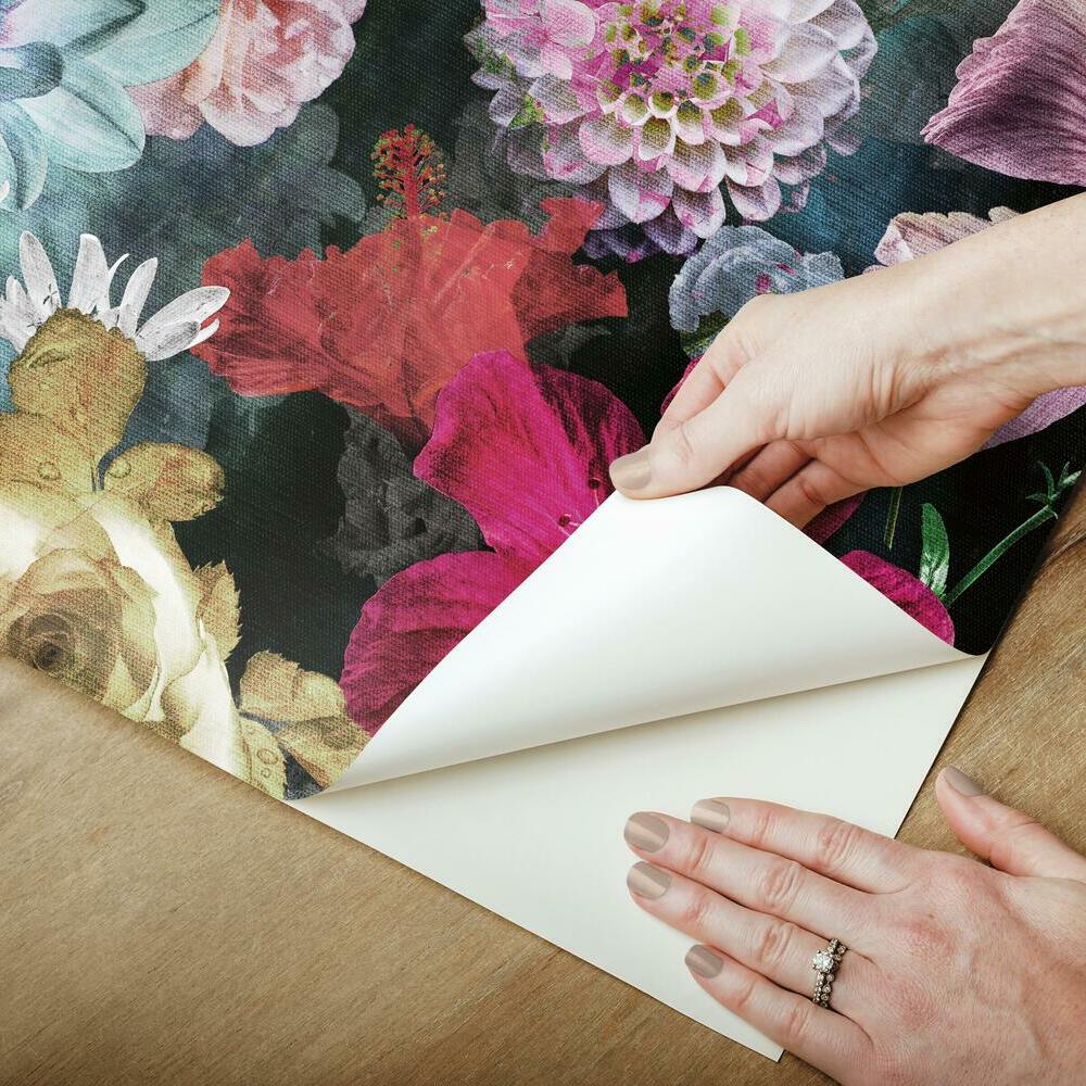 Vintage Floral Blooms Peel and Stick Wallpaper Peel and Stick Wallpaper RoomMates   