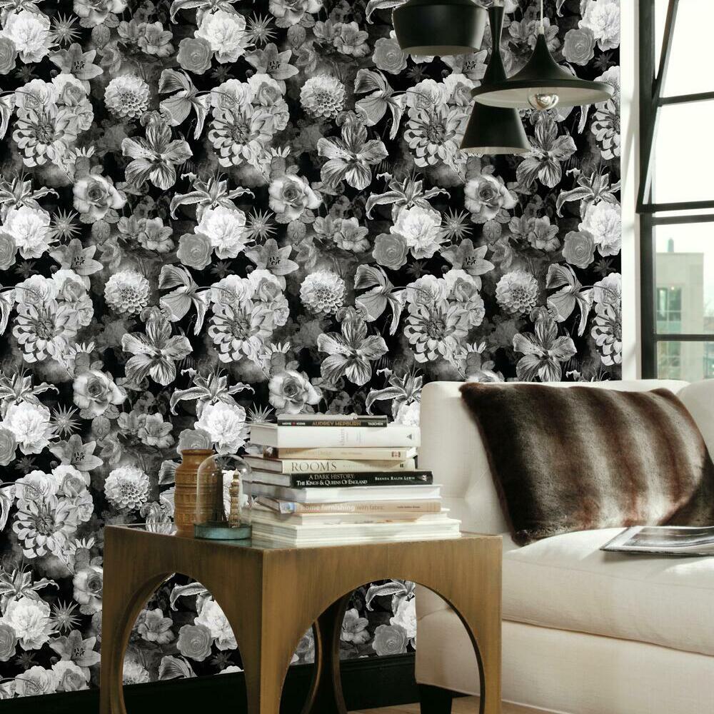 Vintage Floral Blooms Peel and Stick Wallpaper Peel and Stick Wallpaper RoomMates   