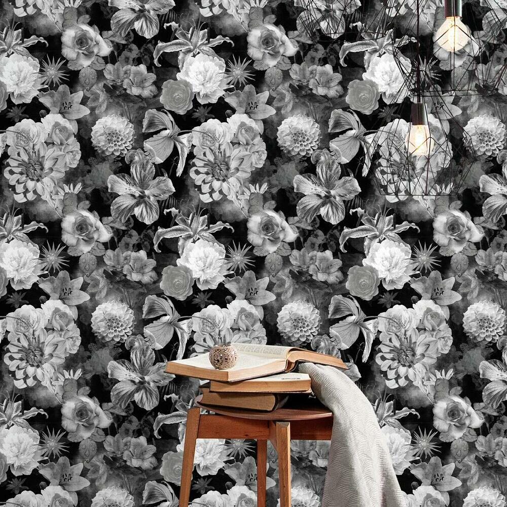 Vintage Floral Blooms Peel and Stick Wallpaper Peel and Stick Wallpaper RoomMates   