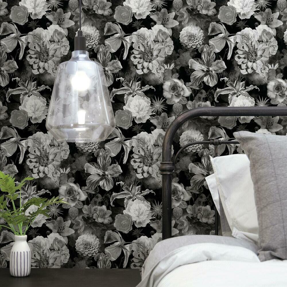 Vintage Floral Blooms Peel and Stick Wallpaper Peel and Stick Wallpaper RoomMates   