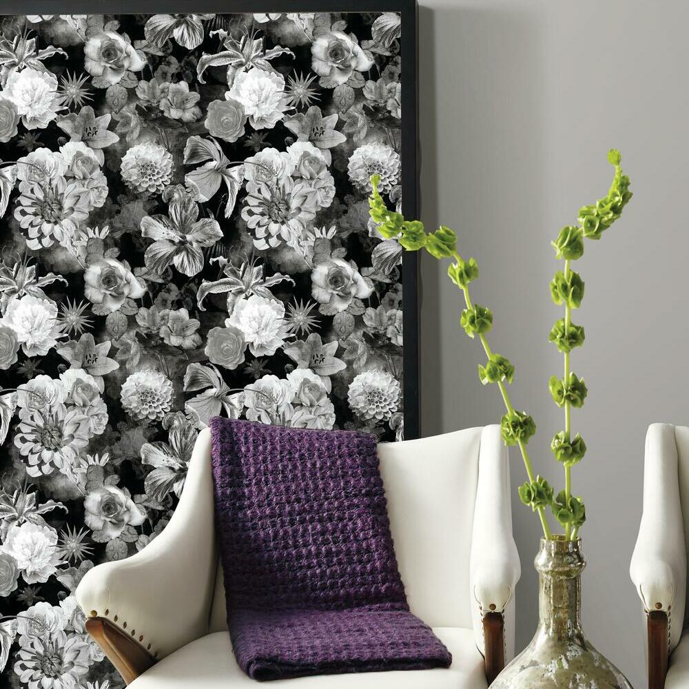Vintage Floral Blooms Peel and Stick Wallpaper Peel and Stick Wallpaper RoomMates   