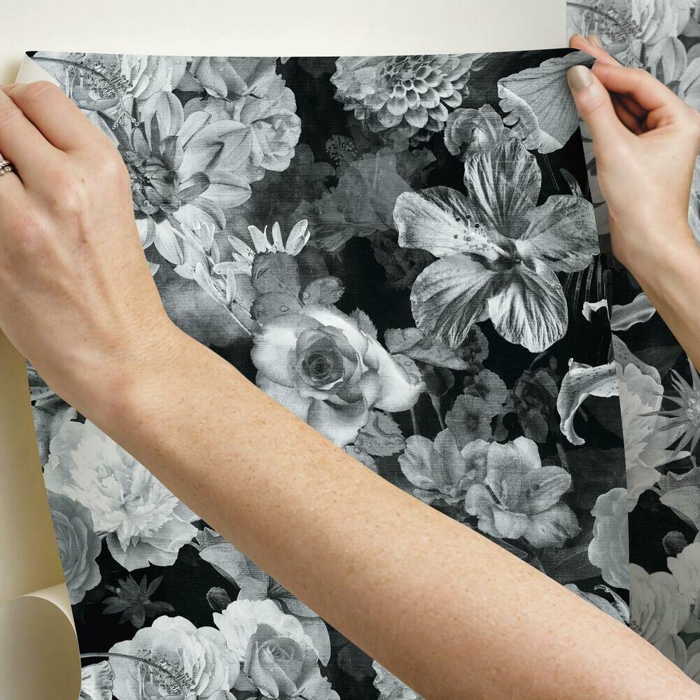Vintage Floral Blooms Peel and Stick Wallpaper Peel and Stick Wallpaper RoomMates   