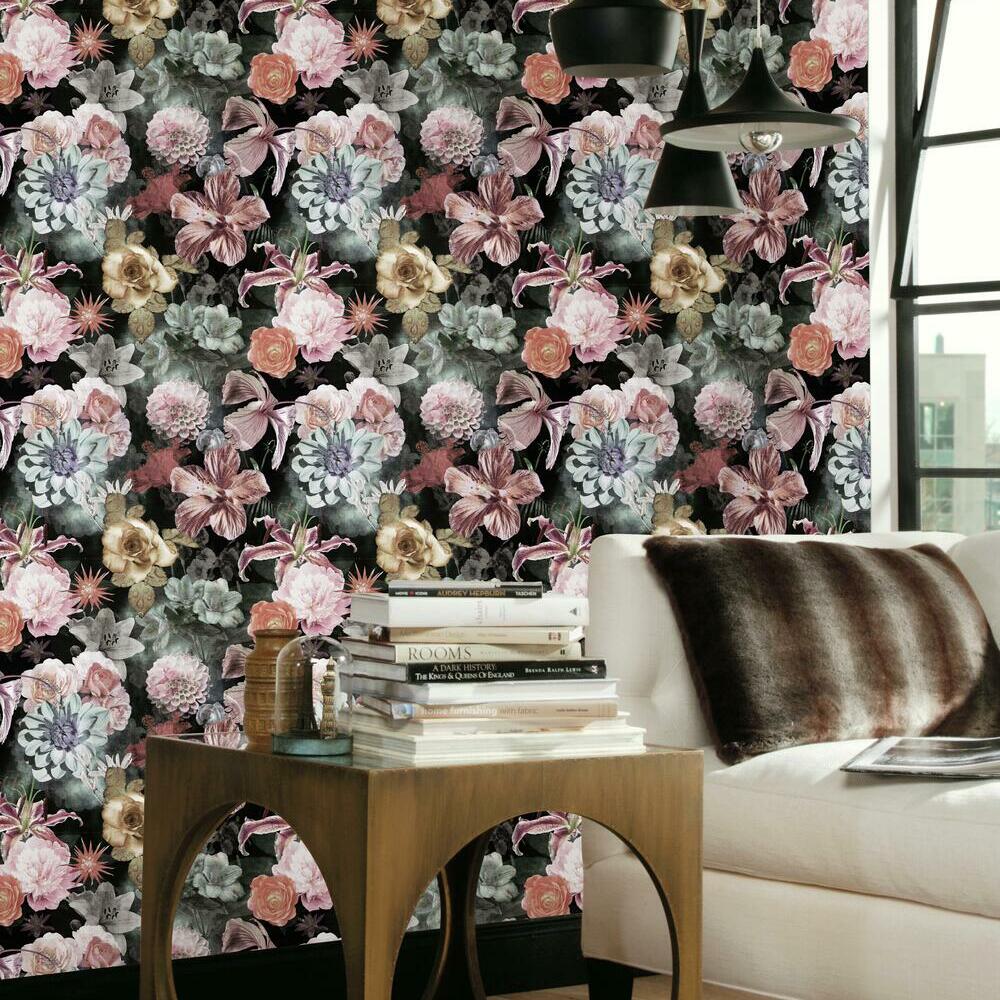 Vintage Floral Blooms Peel and Stick Wallpaper Peel and Stick Wallpaper RoomMates   