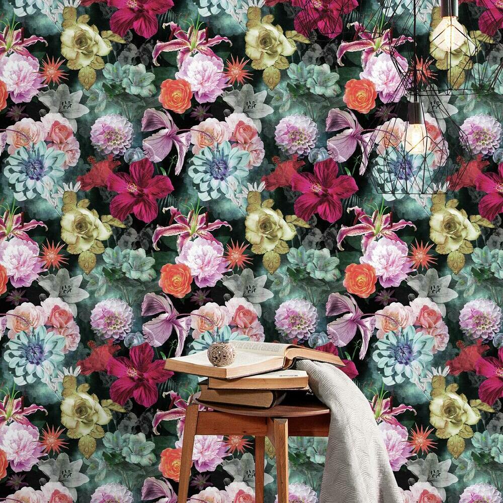 Vintage Floral Blooms Peel and Stick Wallpaper Peel and Stick Wallpaper RoomMates   