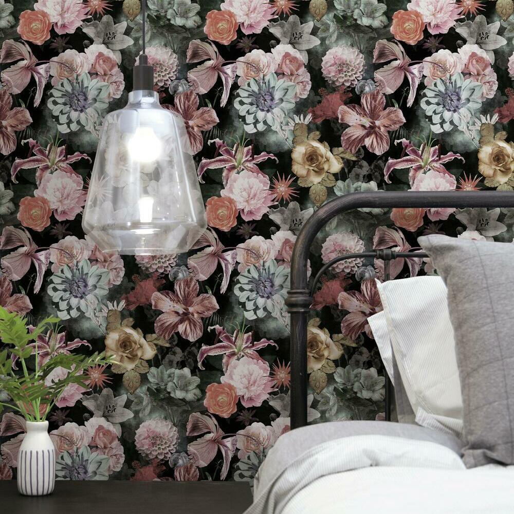 Vintage Floral Blooms Peel and Stick Wallpaper Peel and Stick Wallpaper RoomMates   
