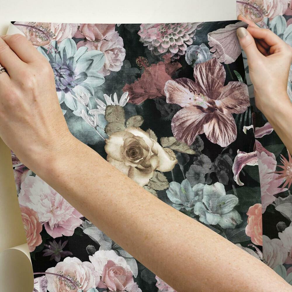 Vintage Floral Blooms Peel and Stick Wallpaper Peel and Stick Wallpaper RoomMates   