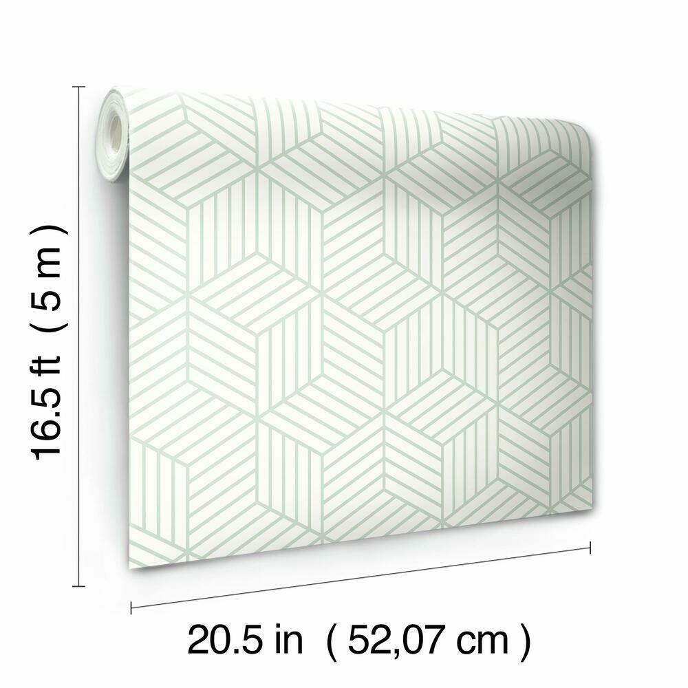 Striped Hexagon Peel and Stick Wallpaper Peel and Stick Wallpaper RoomMates   