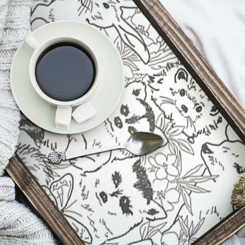 Woodland Sketch Peel and Stick Wallpaper Peel and Stick Wallpaper RoomMates   
