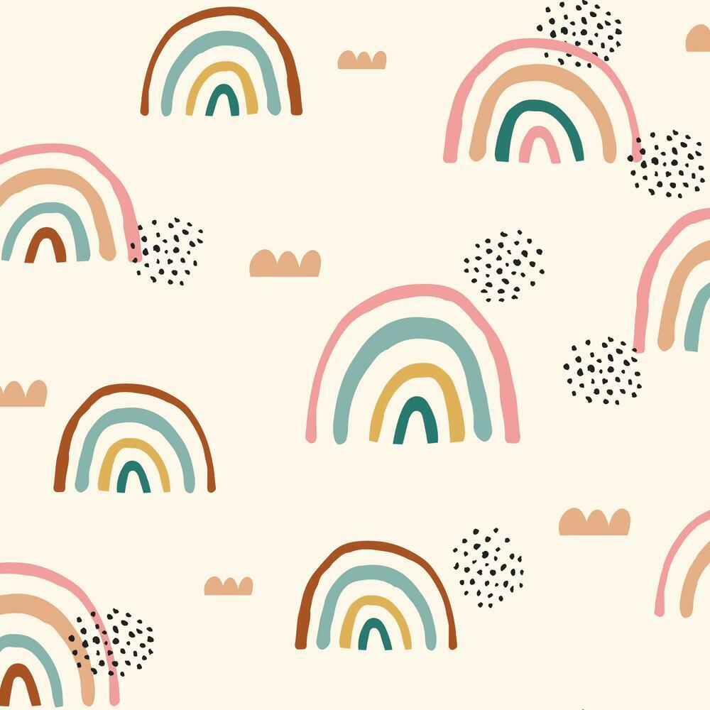 Rainbow's End Peel and Stick Wallpaper Peel and Stick Wallpaper RoomMates Roll Taupe 