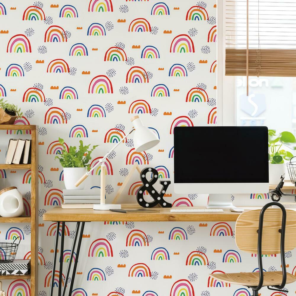Rainbow's End Peel and Stick Wallpaper Peel and Stick Wallpaper RoomMates   
