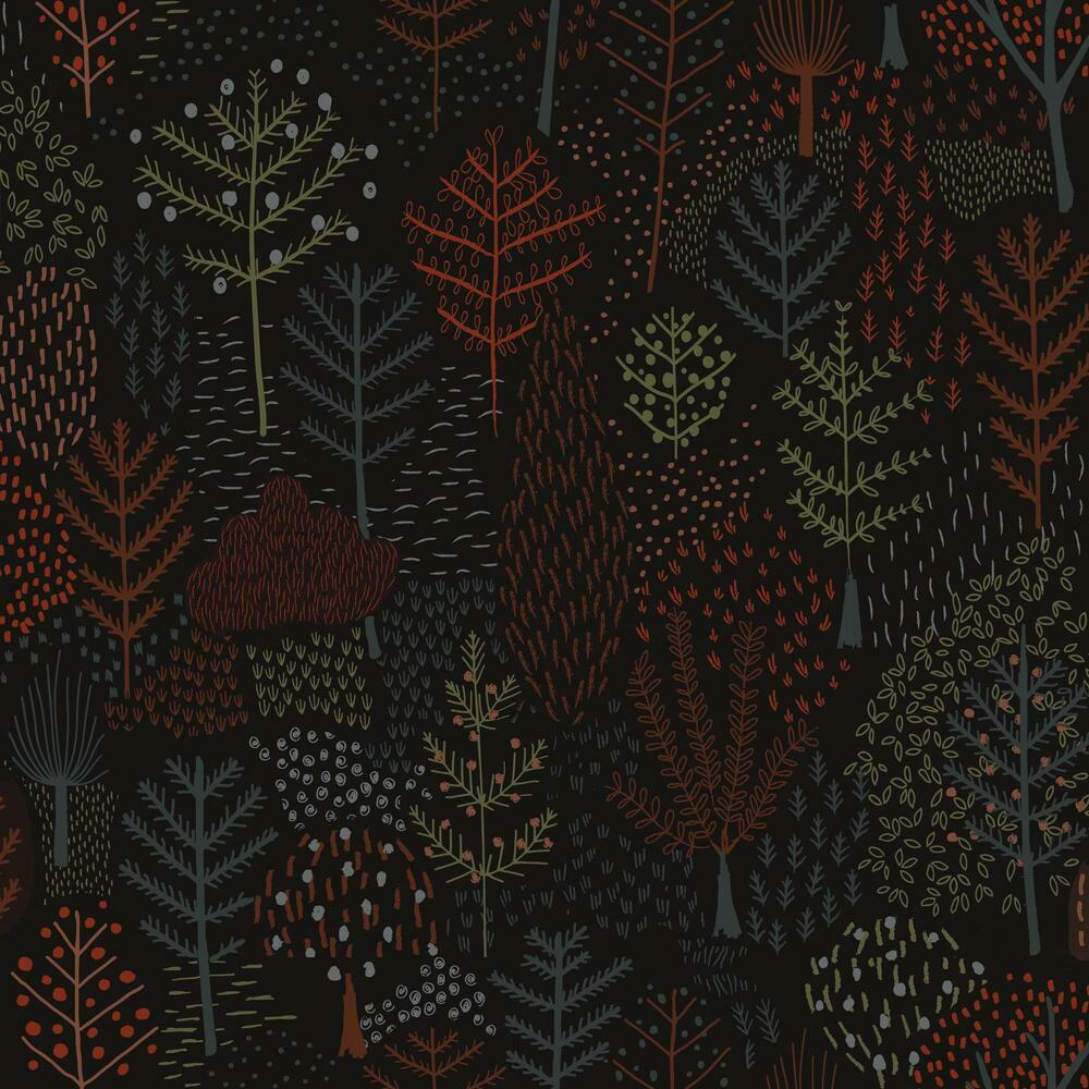 Folklore Trees Peel and Stick Wallpaper Peel and Stick Wallpaper RoomMates