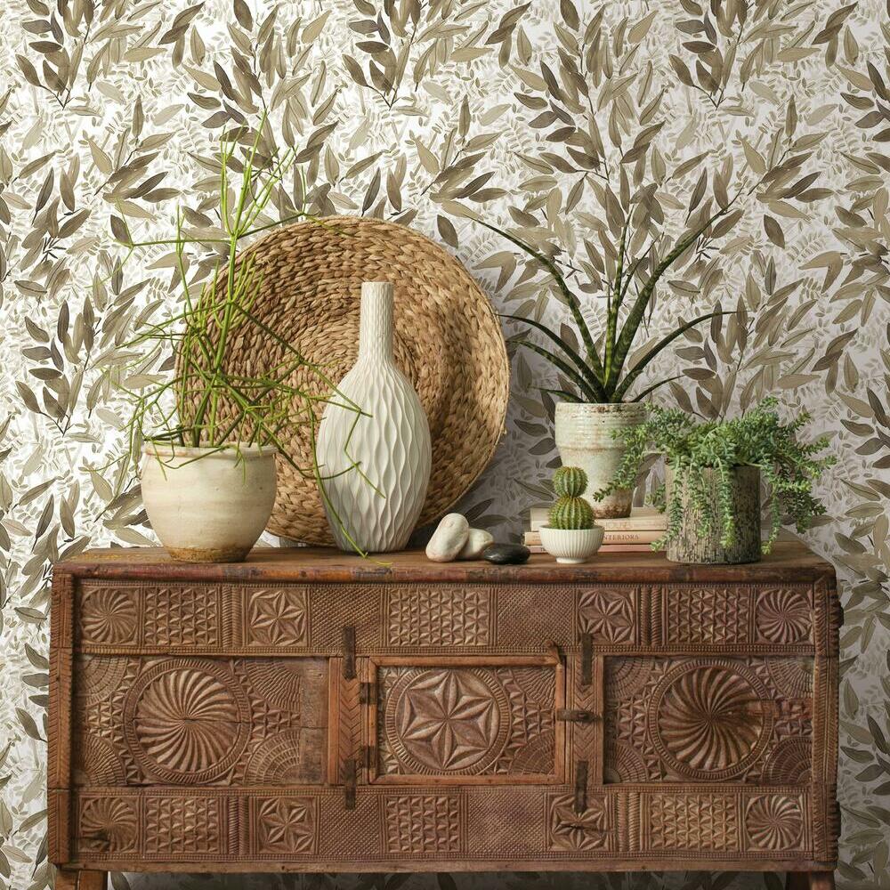 Watercolor Leaves Peel and Stick Wallpaper Peel and Stick Wallpaper RoomMates   