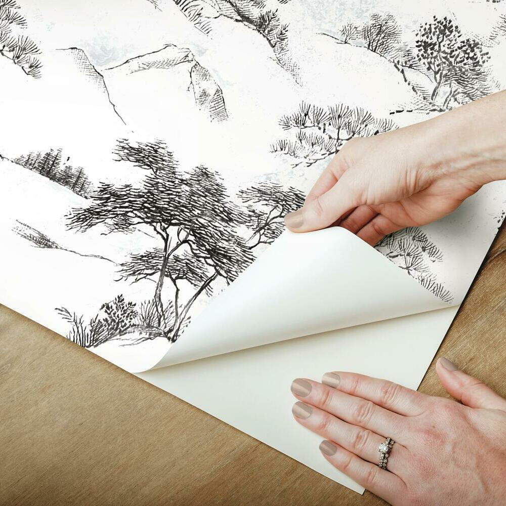 Oriental Toile Peel and Stick Wallpaper Peel and Stick Wallpaper RoomMates   