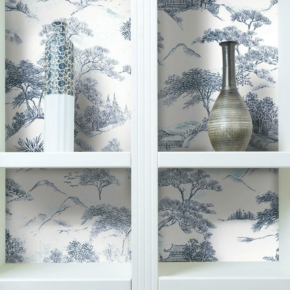 Oriental Toile Peel and Stick Wallpaper Peel and Stick Wallpaper RoomMates   