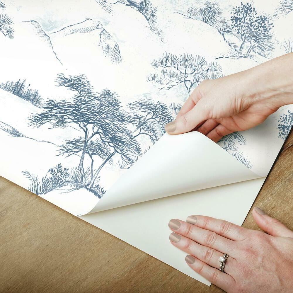 Oriental Toile Peel and Stick Wallpaper Peel and Stick Wallpaper RoomMates   