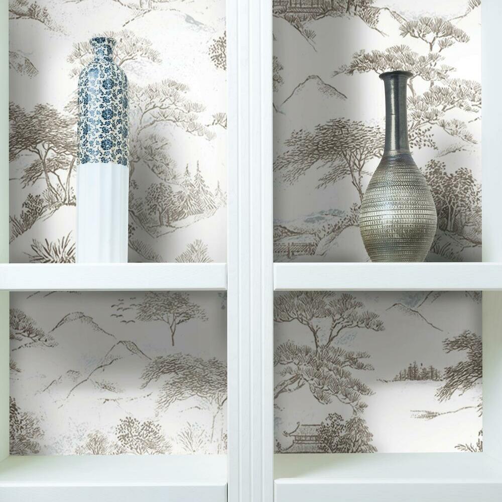 Oriental Toile Peel and Stick Wallpaper Peel and Stick Wallpaper RoomMates   