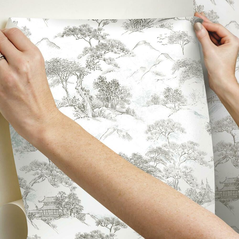 Oriental Toile Peel and Stick Wallpaper Peel and Stick Wallpaper RoomMates   