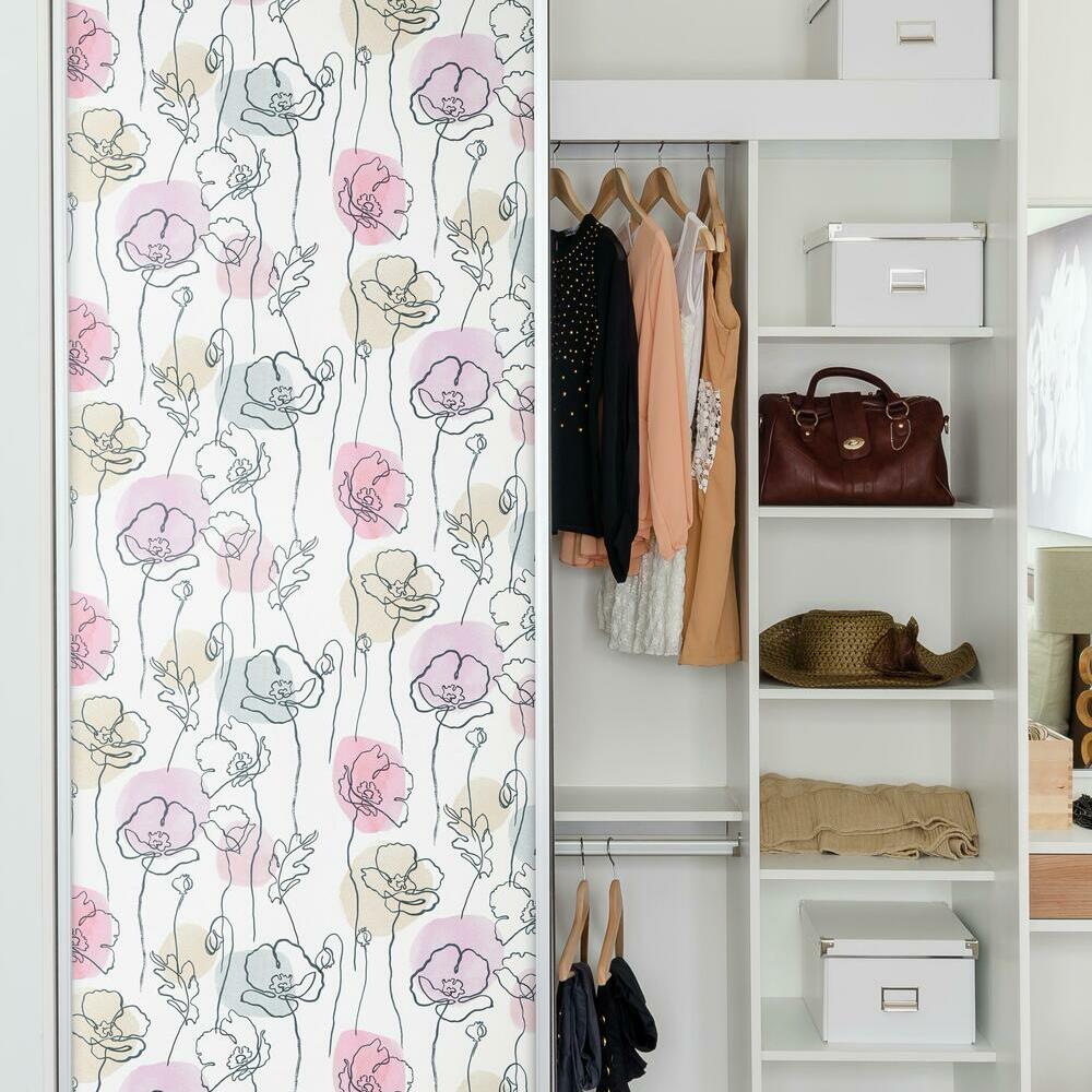 Lisa Audit Modern Poppy Peel and Stick Wallpaper Peel and Stick Wallpaper RoomMates   