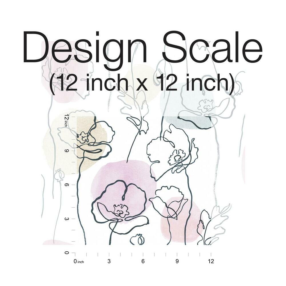 Lisa Audit Modern Poppy Peel and Stick Wallpaper Peel and Stick Wallpaper RoomMates   