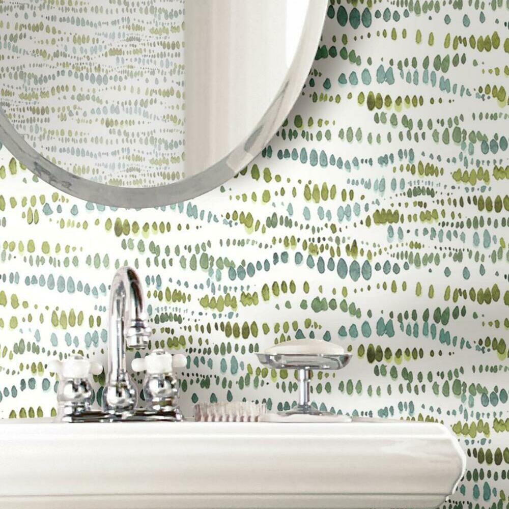 Lisa Audit Dotted Line Peel and Stick Wallpaper Peel and Stick Wallpaper RoomMates   