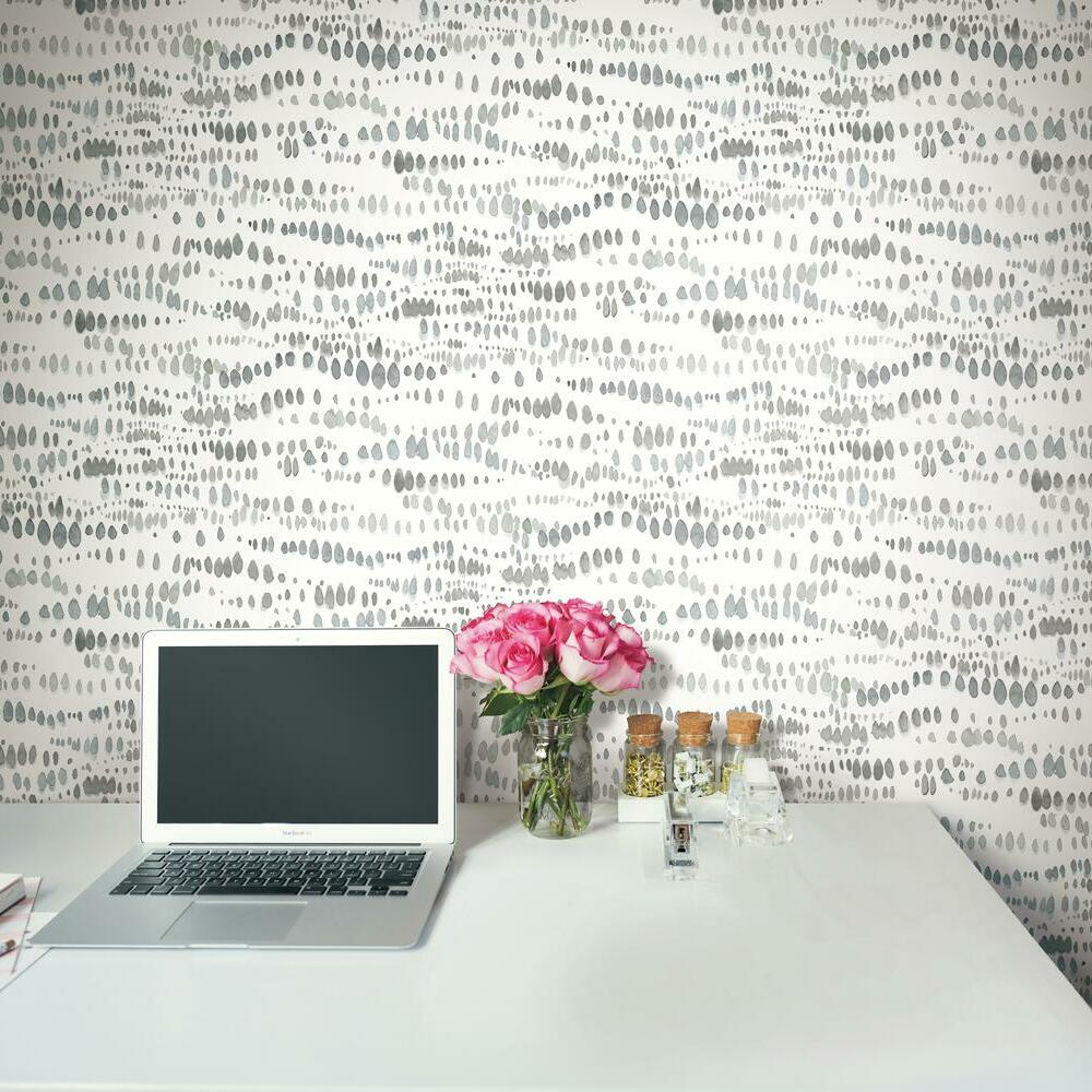 Lisa Audit Dotted Line Peel and Stick Wallpaper Peel and Stick Wallpaper RoomMates   