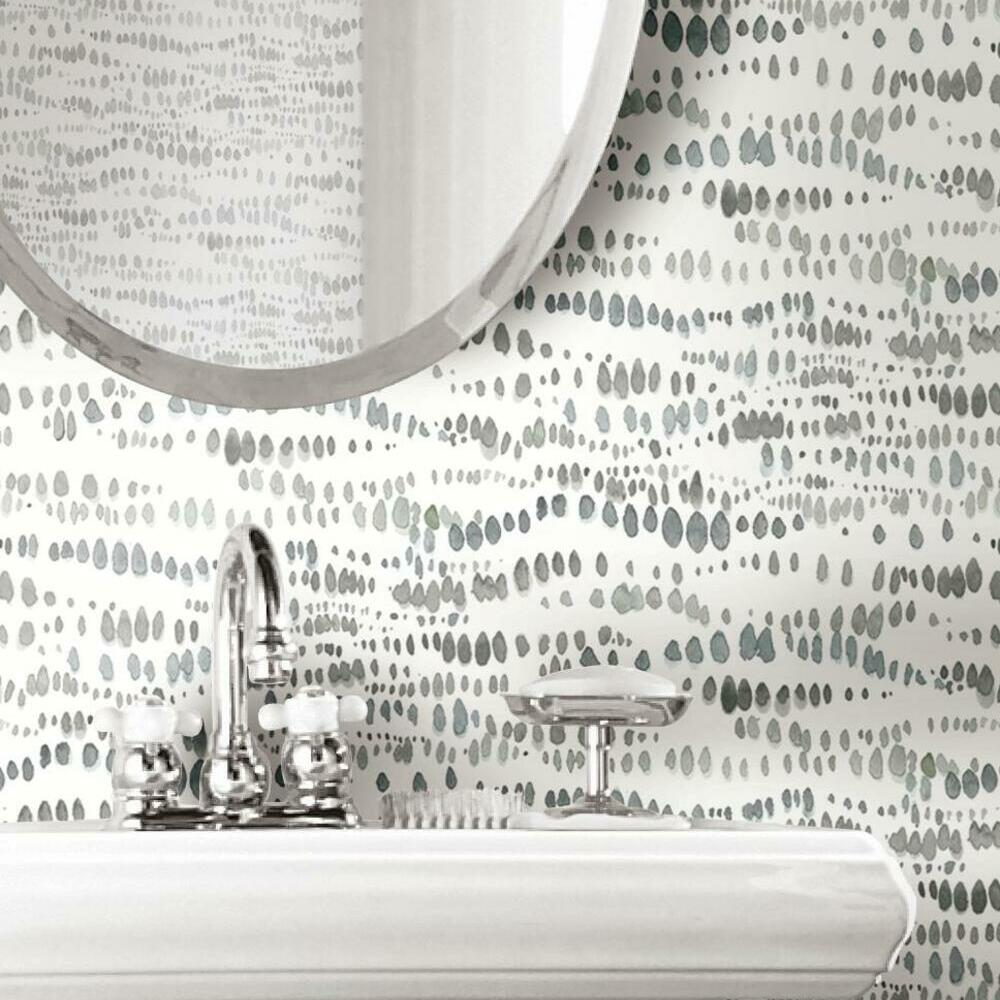 Lisa Audit Dotted Line Peel and Stick Wallpaper Peel and Stick Wallpaper RoomMates   