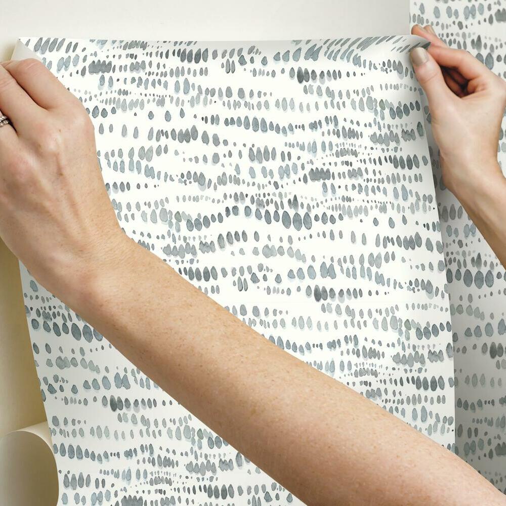 Lisa Audit Dotted Line Peel and Stick Wallpaper Peel and Stick Wallpaper RoomMates   