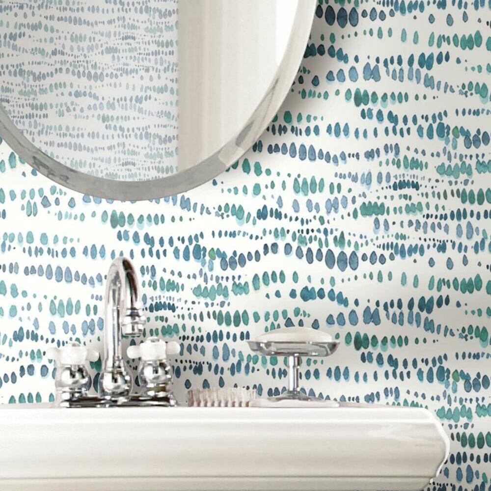 Lisa Audit Dotted Line Peel and Stick Wallpaper Peel and Stick Wallpaper RoomMates   