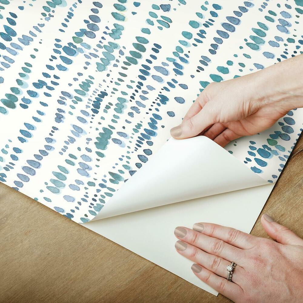 Lisa Audit Dotted Line Peel and Stick Wallpaper Peel and Stick Wallpaper RoomMates   