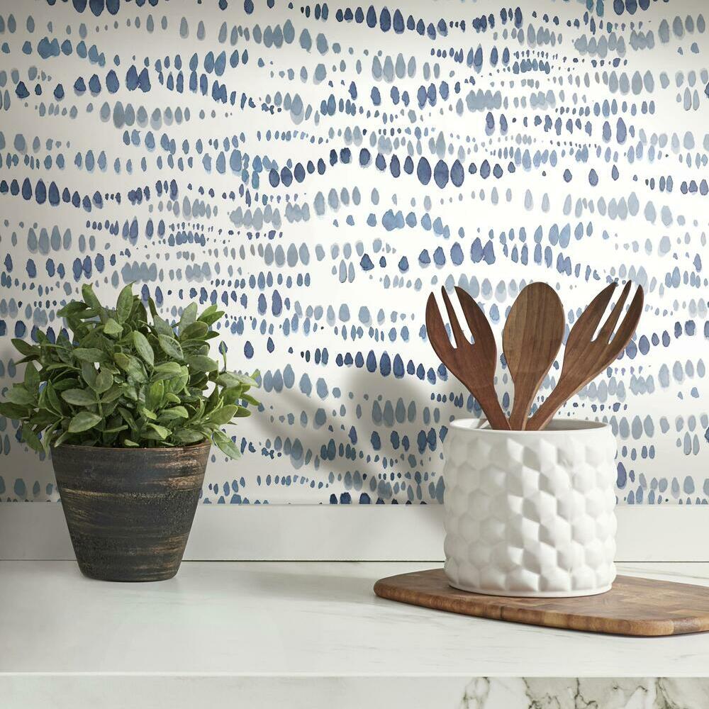 Lisa Audit Dotted Line Peel and Stick Wallpaper Peel and Stick Wallpaper RoomMates   