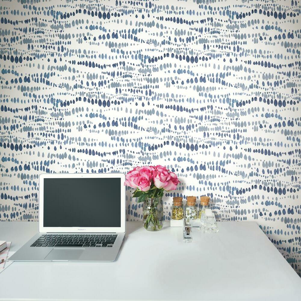 Lisa Audit Dotted Line Peel and Stick Wallpaper Peel and Stick Wallpaper RoomMates   