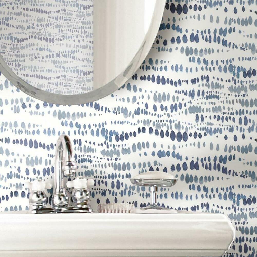 Lisa Audit Dotted Line Peel and Stick Wallpaper Peel and Stick Wallpaper RoomMates   