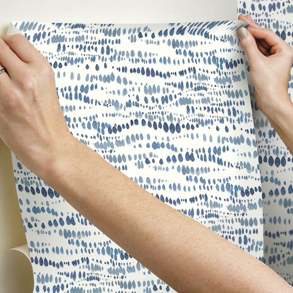 Lisa Audit Dotted Line Peel and Stick Wallpaper Peel and Stick Wallpaper RoomMates   
