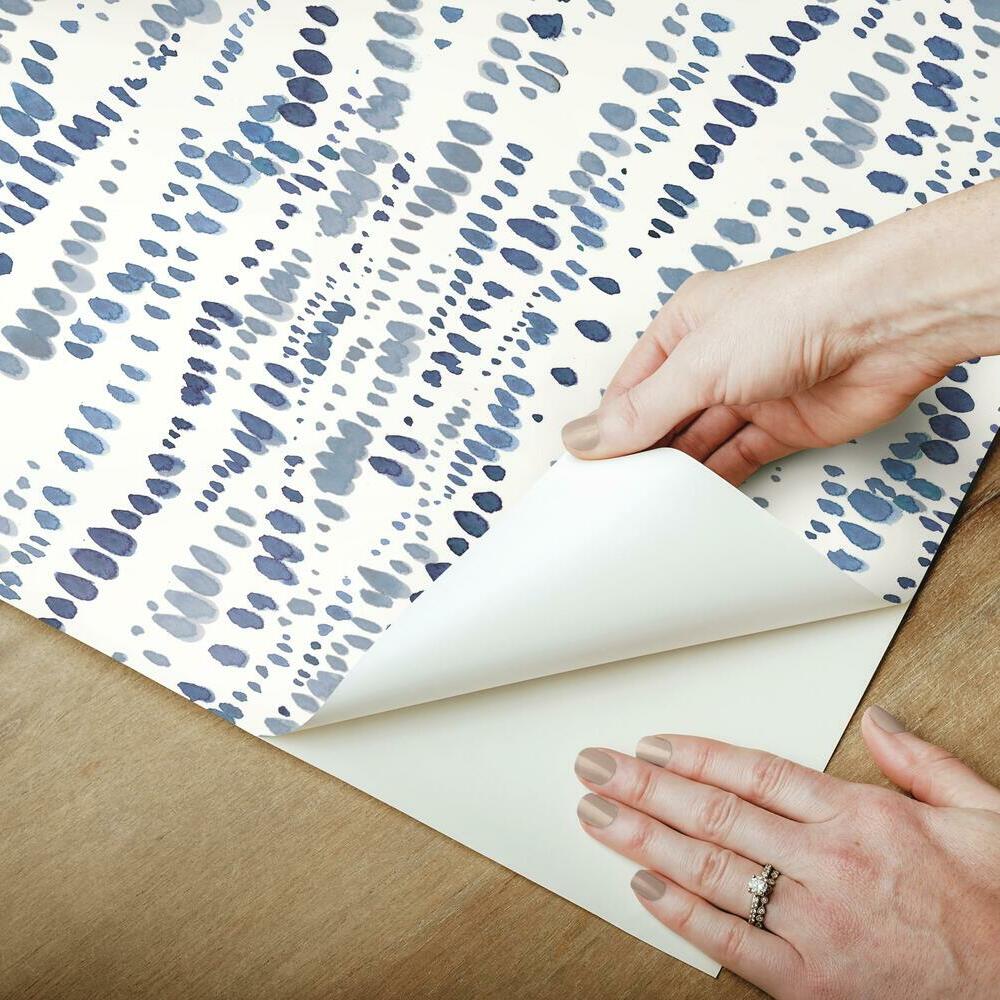 Lisa Audit Dotted Line Peel and Stick Wallpaper Peel and Stick Wallpaper RoomMates   