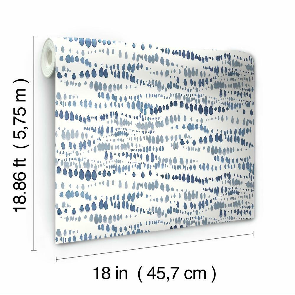 Lisa Audit Dotted Line Peel and Stick Wallpaper Peel and Stick Wallpaper RoomMates   