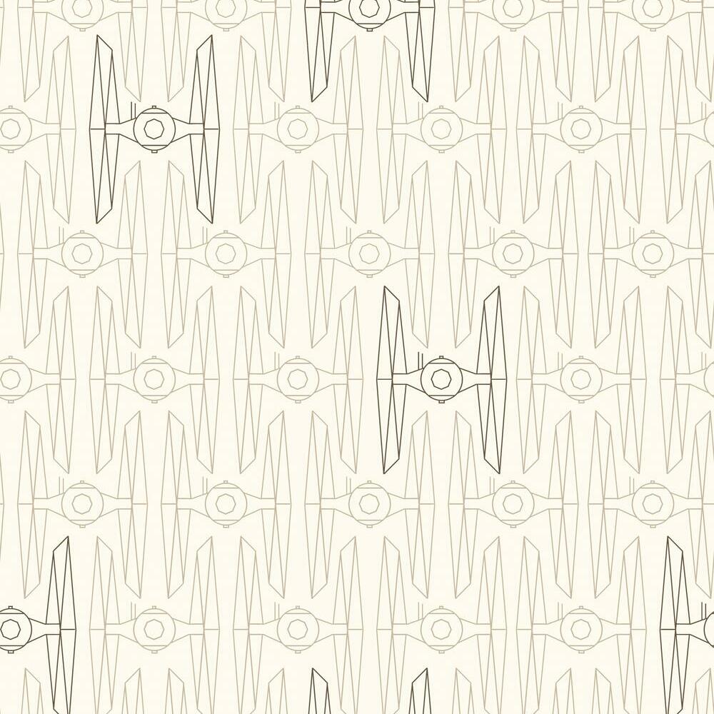 Star Wars Tie Fighter Peel and Stick Wallpaper Peel and Stick Wallpaper RoomMates Roll Taupe 